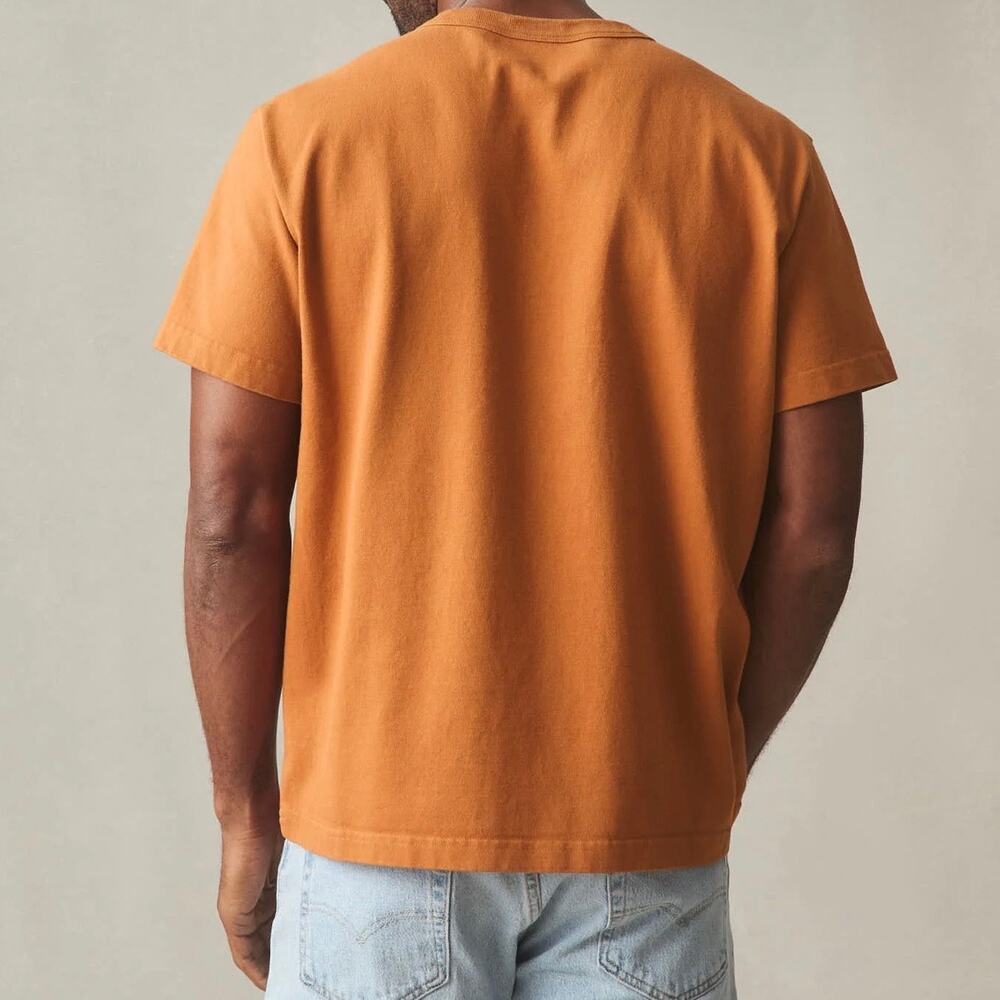 American Giant Everest Ultra Heavyweight Cotton Tee Shirt XL Orange - Picture 11 of 11